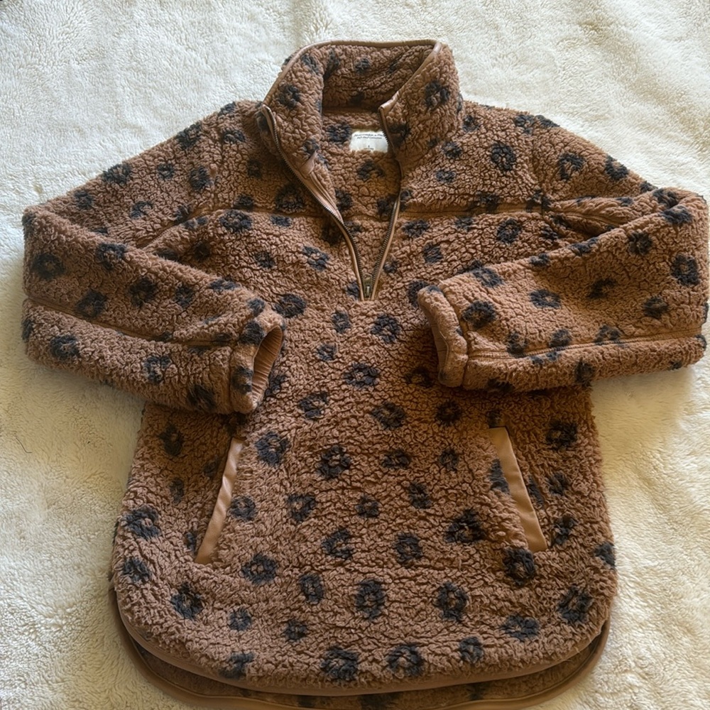 Super soft teddy leopard print